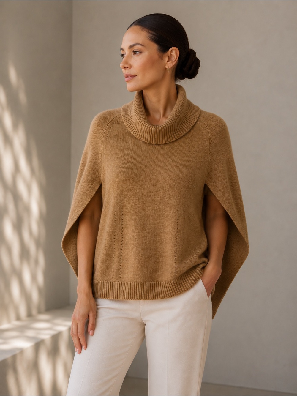 Banana Republic Camel Cape Poncho Sweater | New With Tags | Soft Fall Knit